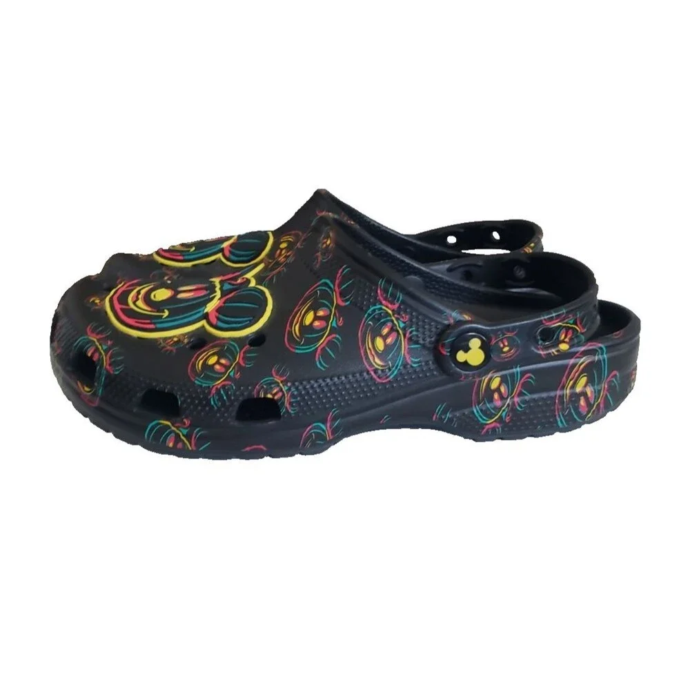 Disney Parks 2023 Glow Halloween Mickey Mouse Pumpkin Adult Clogs Crocs M7/W 9